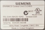 Siemens 6SL3244-0BA20-1BA0